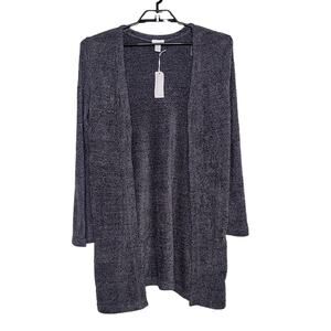 Ambrielle Womens Long Sleeve Cozy Open Front Cardigan Small Gray